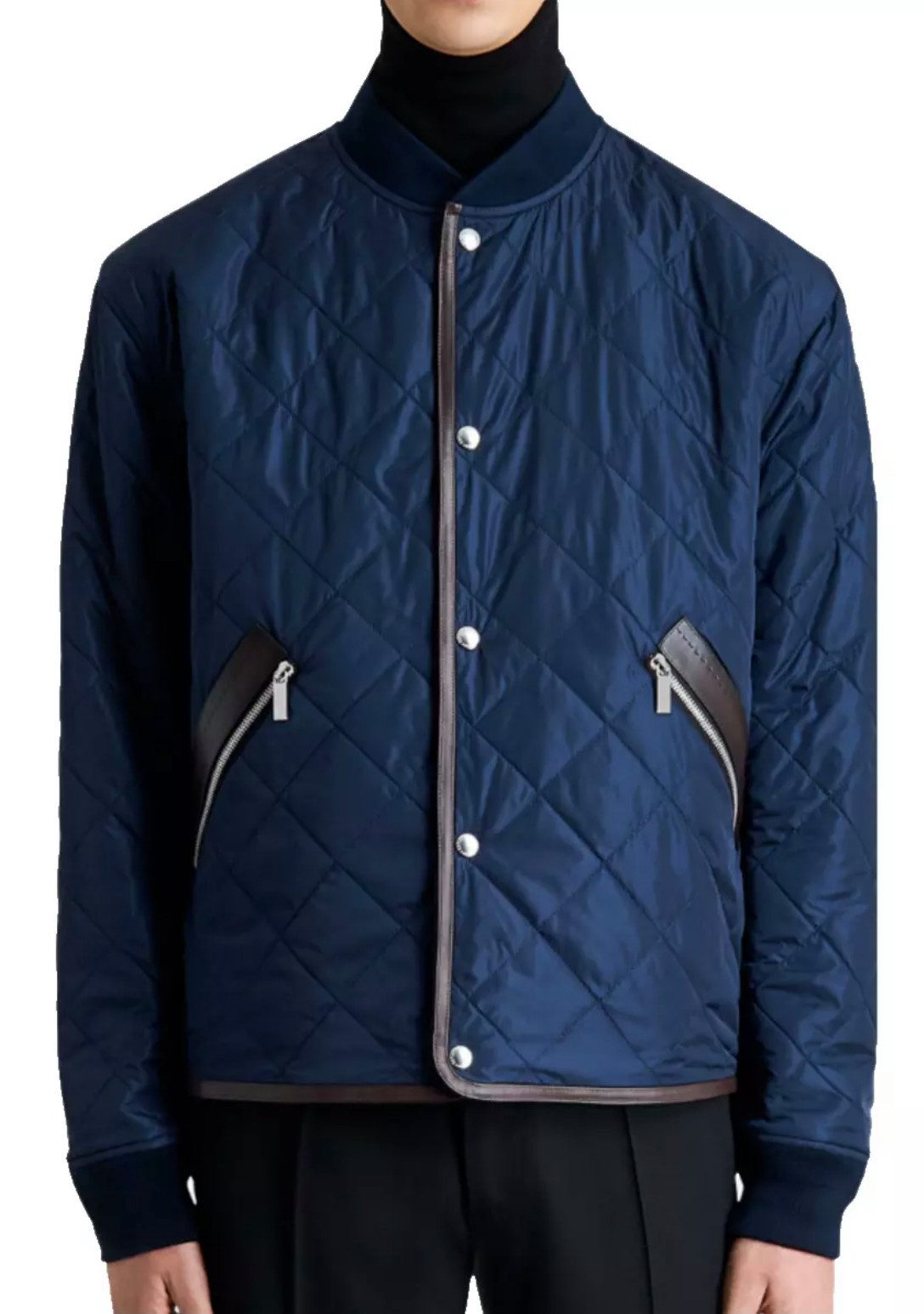 Berluti Wendejacke Gestepptes Blouson Bomberjacke Lederbänder für eine subtile Luxusoptik