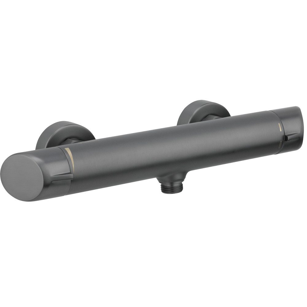 Lomadox Duscharmatur ARNIKA-30 Design Duscharmatur titanium mit Zweigriff, B/H/T: 31,4/5,5/9,1 cm