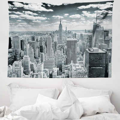 Wandteppich aus Weiches Mikrofaser Stoff Für das Wohn und Schlafzimmer, Abakuhaus, rechteckig, Stadt Manhattan Stadtlandschaft