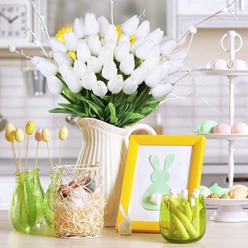Kunstblume Künstliche Tulpen Gefälschte 30 Stück Latex Tulpen Blumen Gefälschter, Cbei, für Zuhause, Hochzeitsfeier, Party,Dekoration