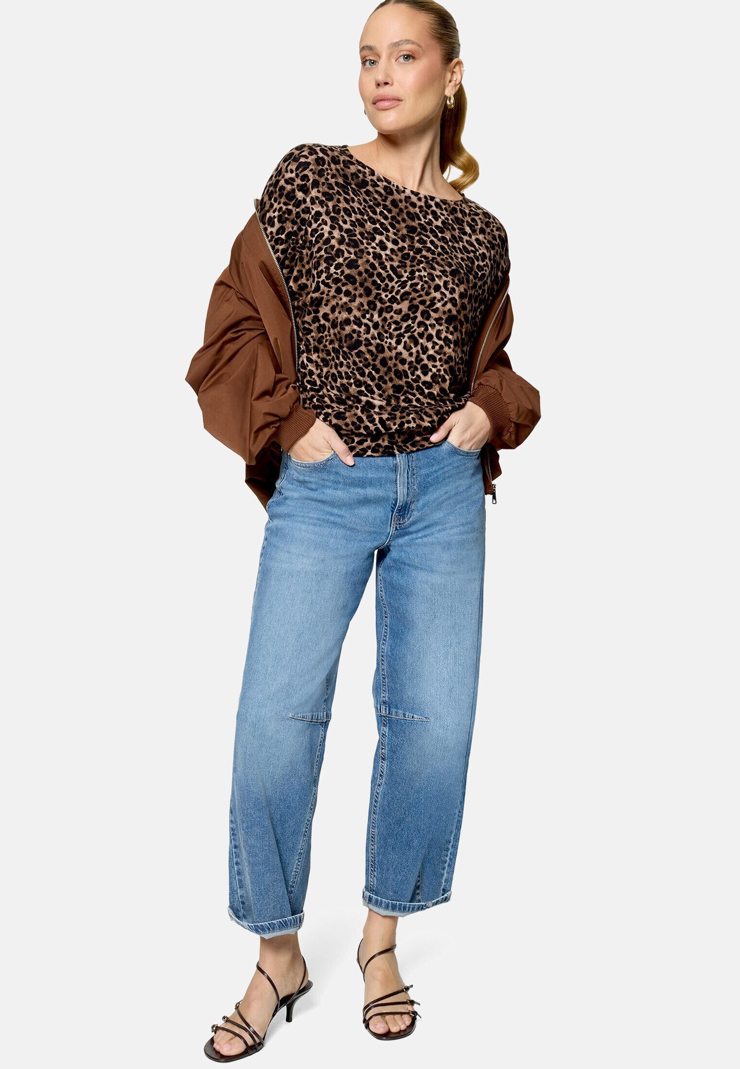 Zero 3/4-Arm-Shirt Damen mit 3/4 Arm (1-tlg) Material