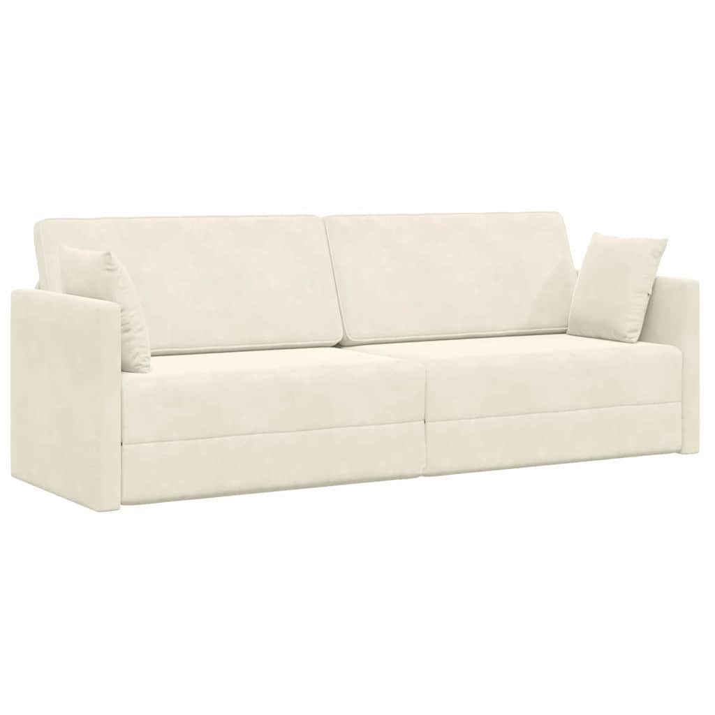 vidaXL Sofa Boden-Sofa-Bett Creme 213 x günstig online kaufen