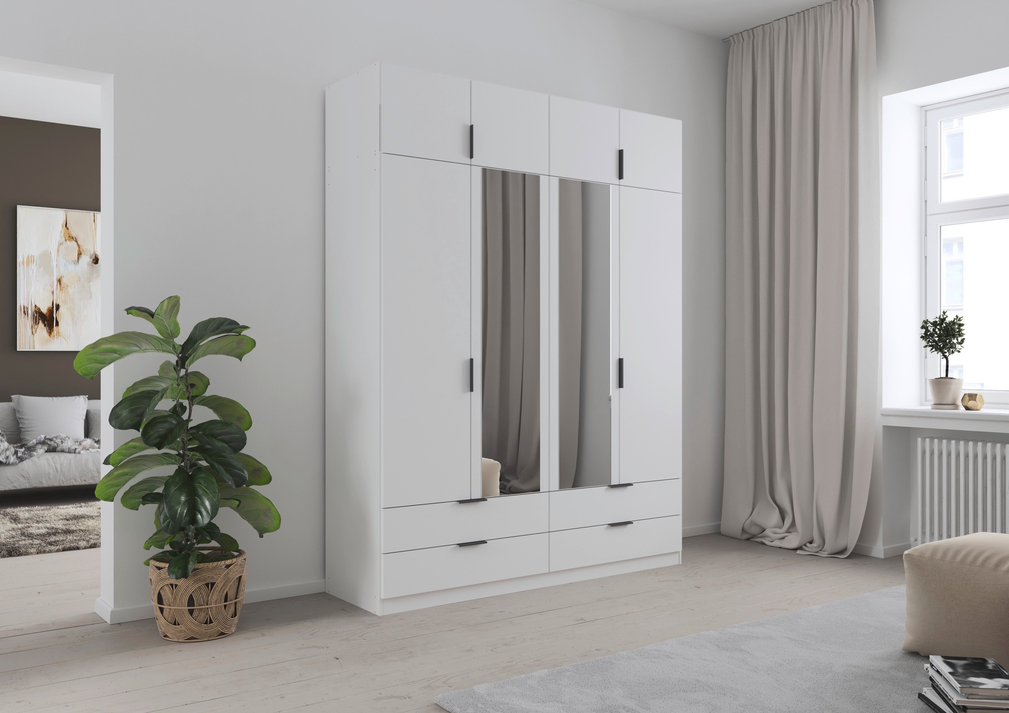 rauch Kleiderschrank Drehtürenschrank Schrank Garderobe Ankleide Schlafzimmer LAGOA (3 verschiedene Ausstattungen BASIC/CLASSIC/PREMIUM (inkl. SOFT-CLOSE) geräu – Bild 2 von 5