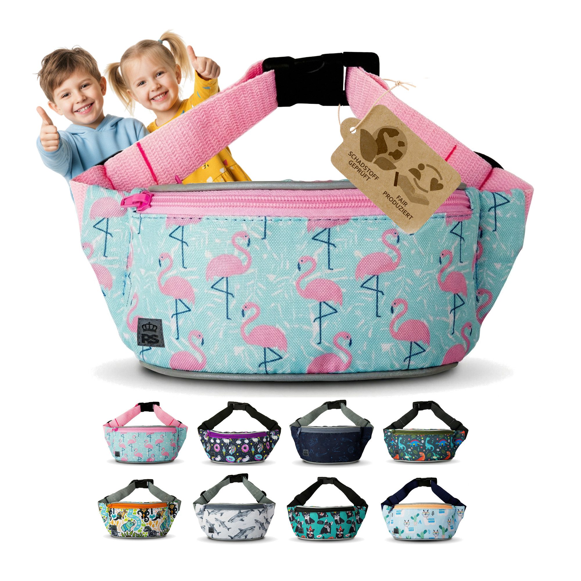 BambiniWelt by Rafael K. Gürteltasche Bauchtasche Kinder 4-8 Jahre Hüfttasche verstellbar robust abwaschbar
