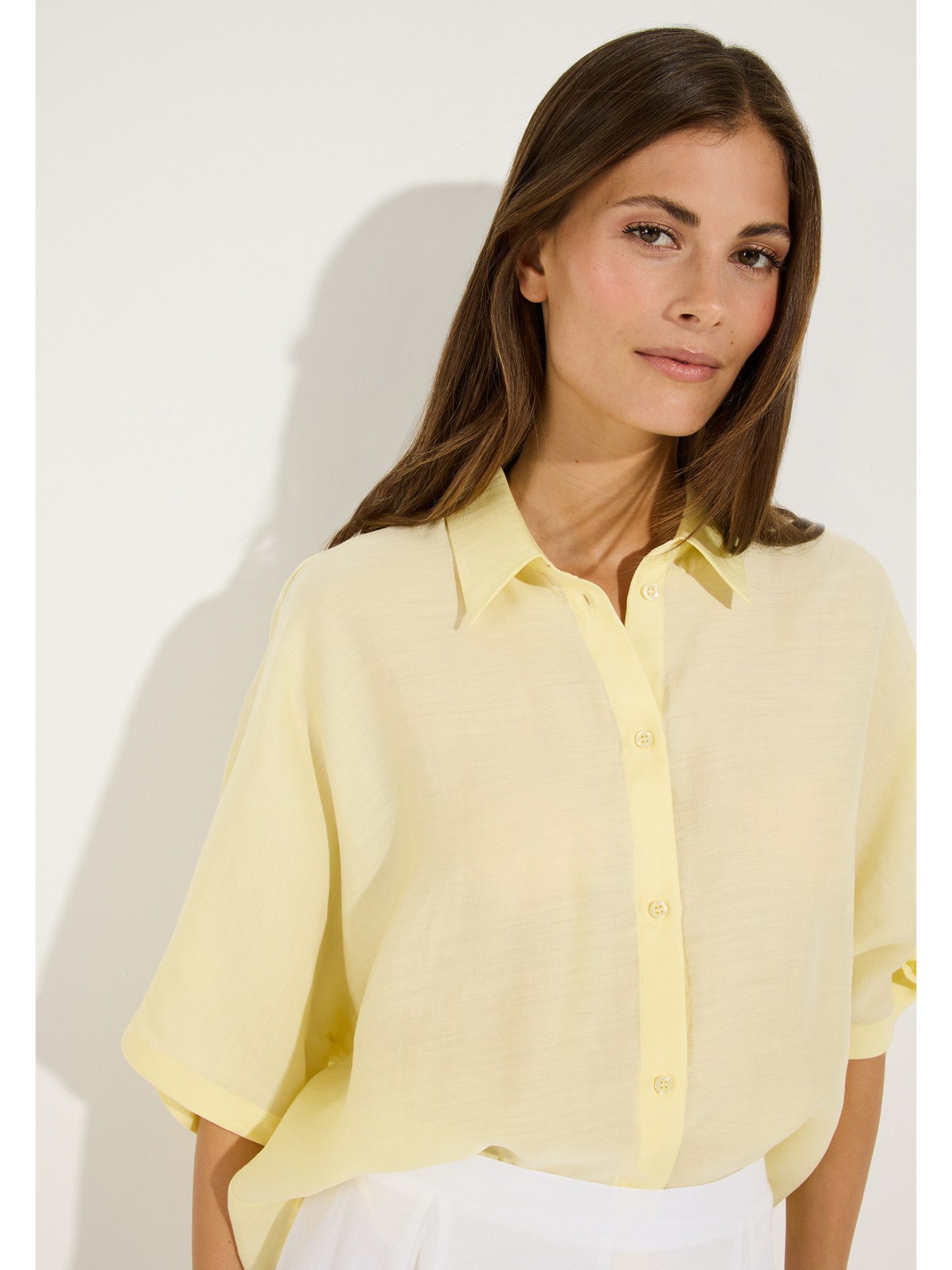 MORE&MORE Klassische Bluse lockere, oversized Hemdbluse
