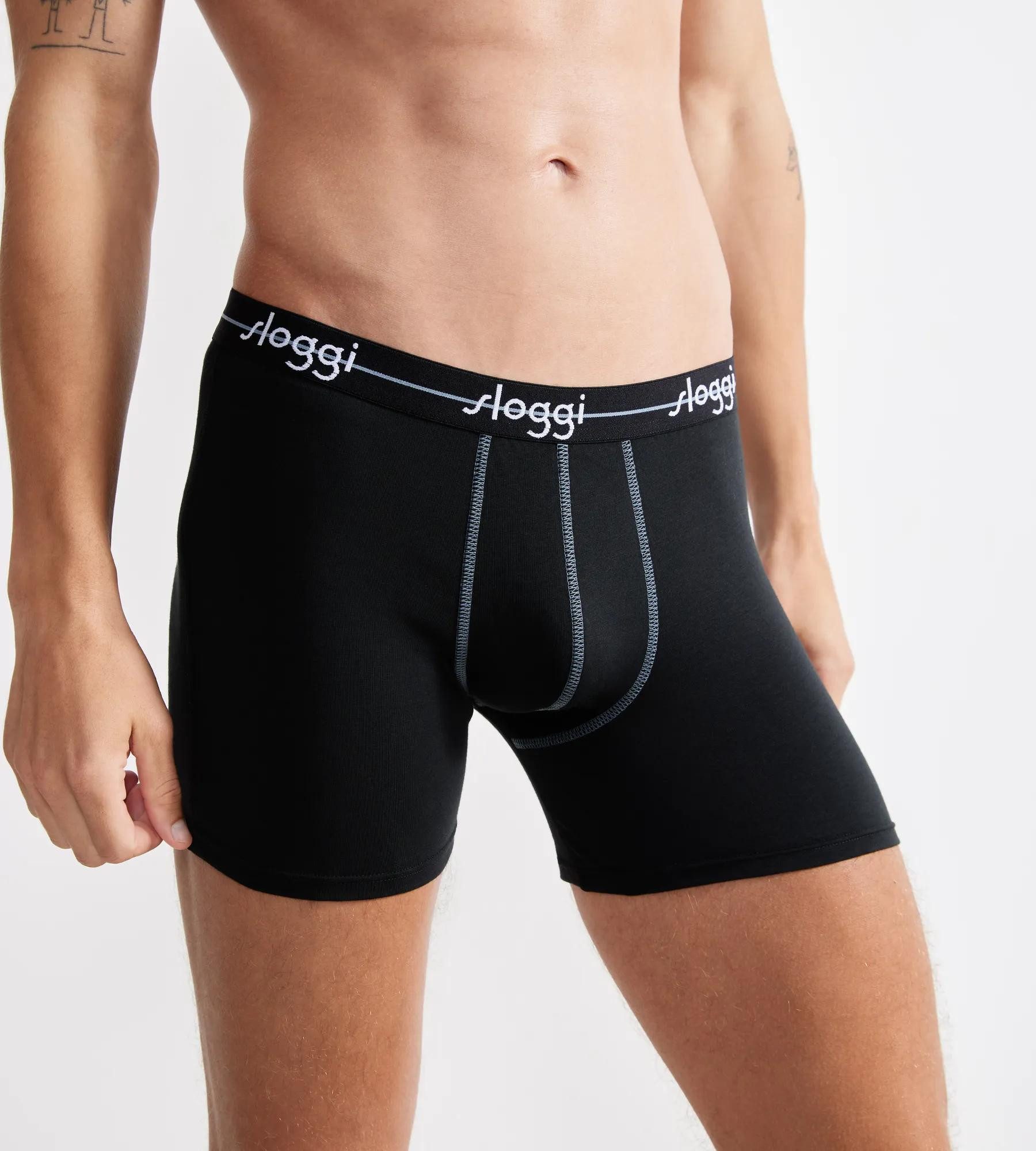 sloggi Boxershorts men Start (2er Pack) ohne Eingriff, extra weiches Taillenband, Single-Jersey Qualität