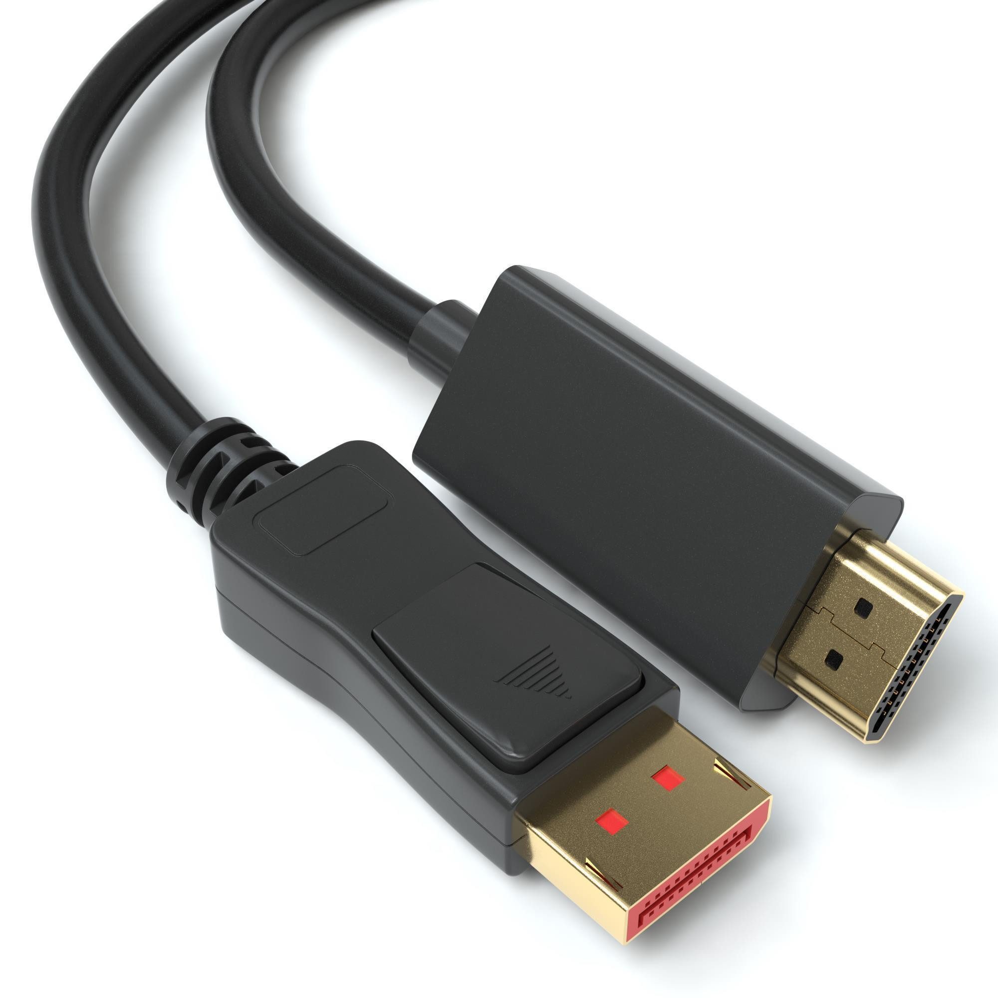 JAMEGA DisplayPort 1.4 auf HDMI Adapter-Kabel 4K 60Hz 4:4:4 HDR10 HDCP 2.2 Computer-Kabel, (750 cm)