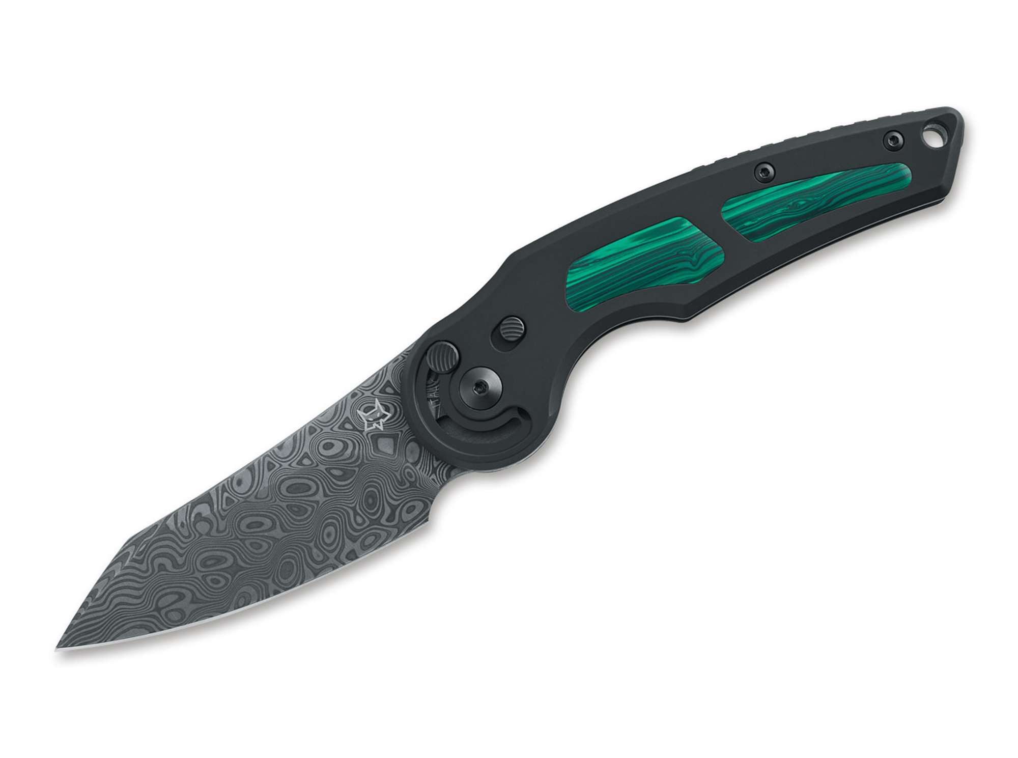 Taschenmesser Taschenmesser Jupiter Titanium Malachite Damascus