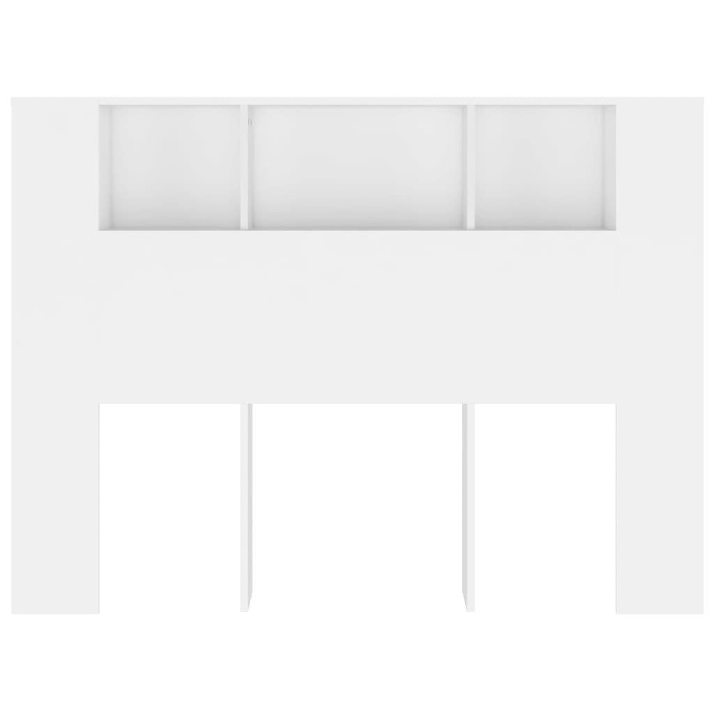 vidaXL Kopfteil, Bett Kopfteil mit Ablagen Weiß 140x18,5x104,5 cm