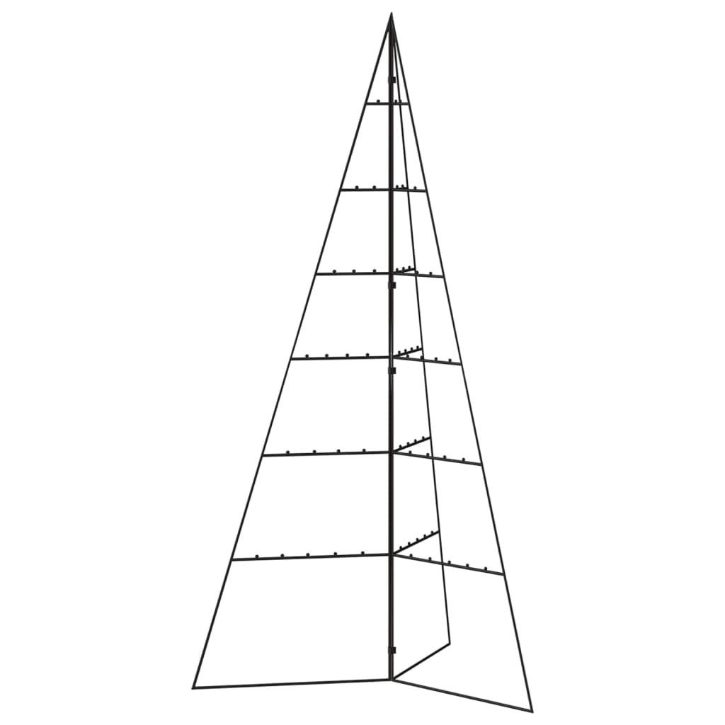 Künstlicher Weihnachtsbaum 140 cm Metall-Weihnachtsbaum für Dekorationen Schwarz 140 cm