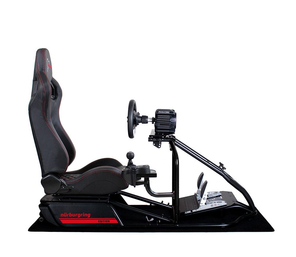 Speedmaster Simulator Cockpit Pro Sim Racing Cockpit SCHWARZ - Nürburgring Edition Gaming-Controller (Kompatibel mit allen gängigen Lenkrädern und Pedalen)