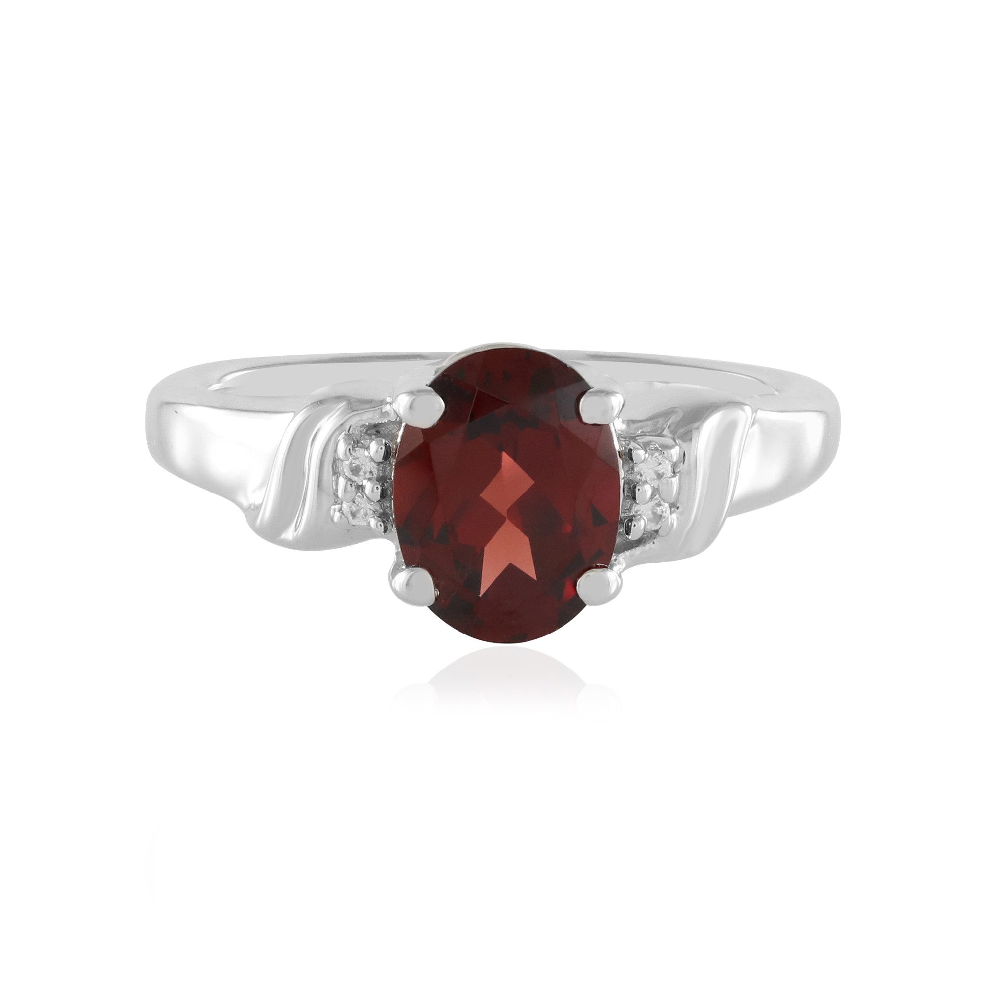 Cavill Silberring Cavill Ring Sterlingsilber 925 mit 1,24 ct Mosambik-Granat Oval (1-tlg)
