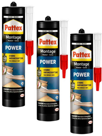 Pattex Montagekleber Montage Power, (Set, 3-tlg)