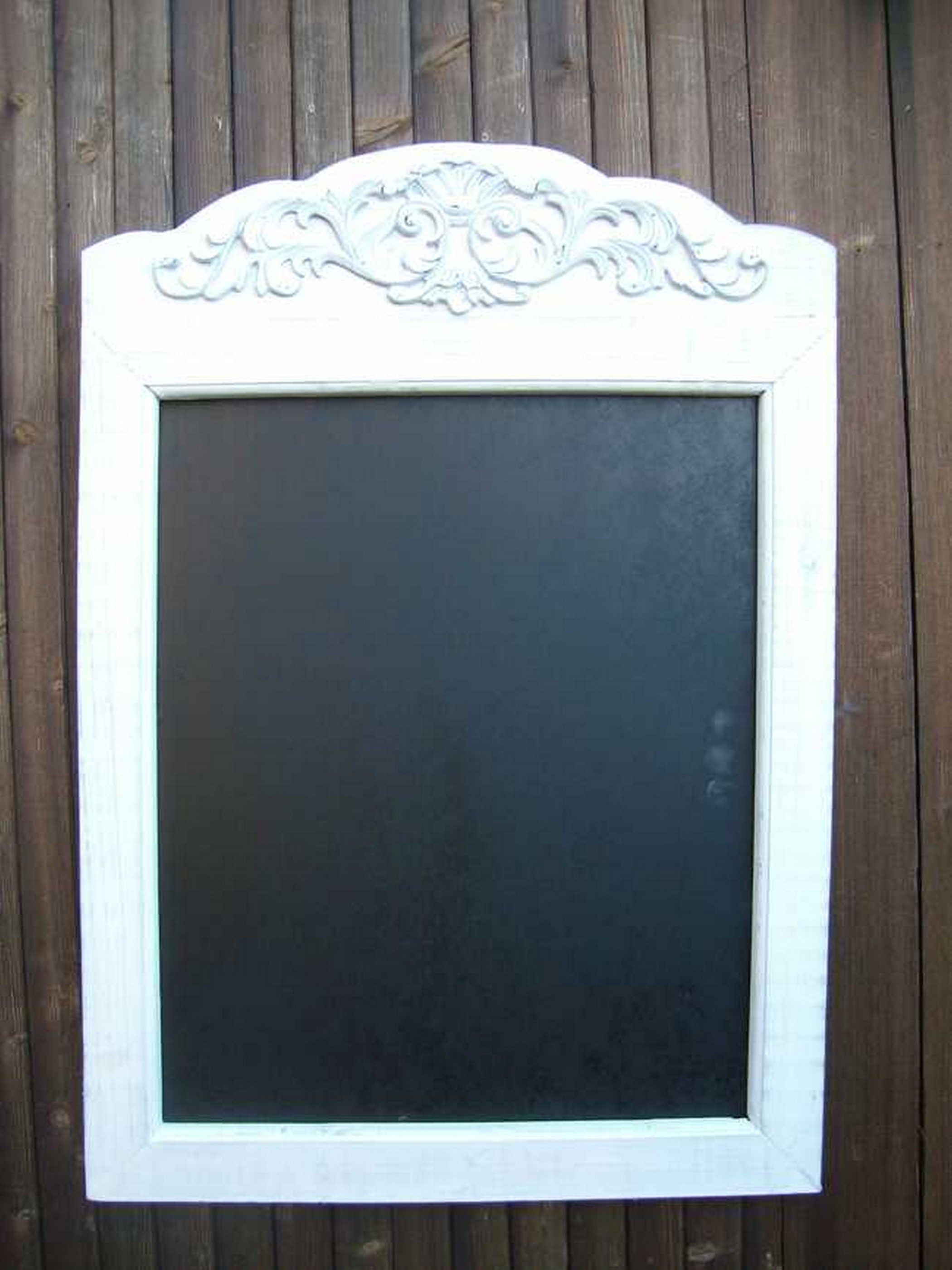 Deko-Impression Wandtafel Wandtafel, Kreidetafel Werbetafel Shabby weiss Landhaus 70 x 50 cm, (1-tlg)