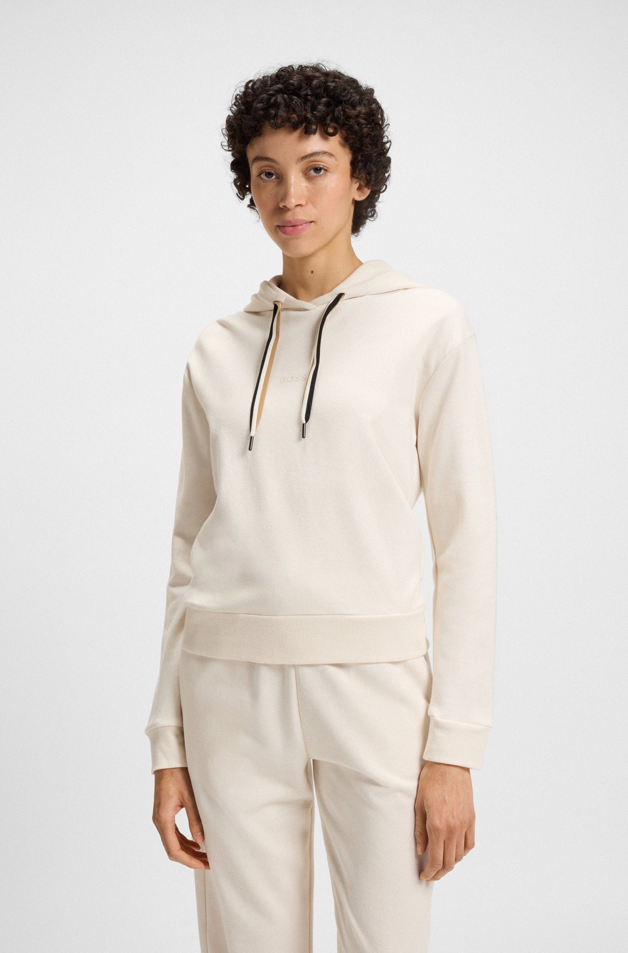 BOSS Hoodie CP Stripe Hoodie mit kontrastfarbener Kordel