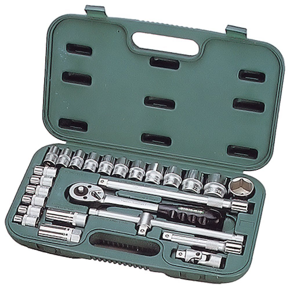 PROREGAL® Werkzeugset 25 Steckschlüsselsatz "(10-32mm) Honiton, und PCs 1/2 Werkzeug
