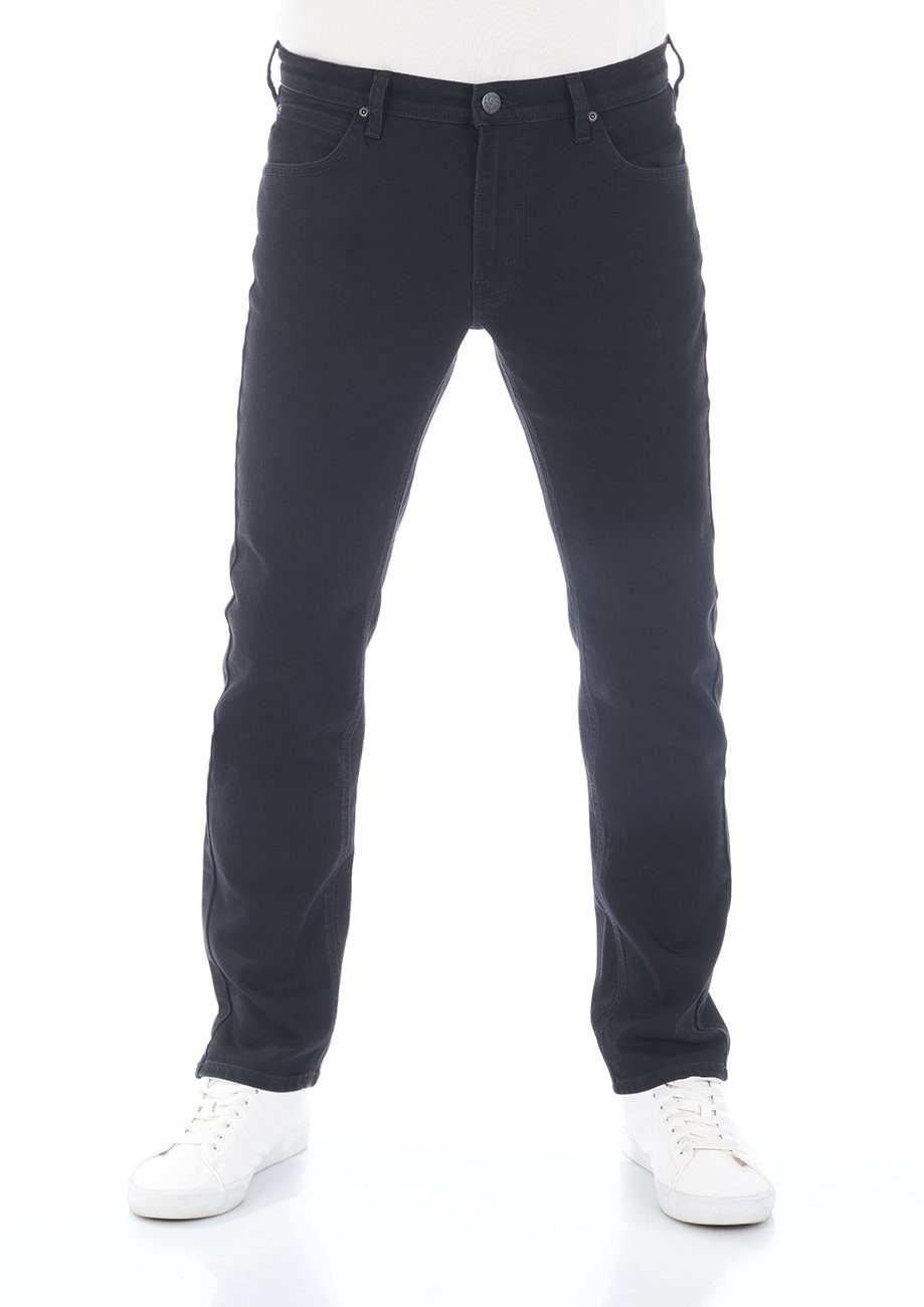 Regular Fly Daren Fit Zip Straight-Jeans Denim (LSS3PCQE3) Lee® Black Jeanshose Hose mit Herren Stretch Rinse