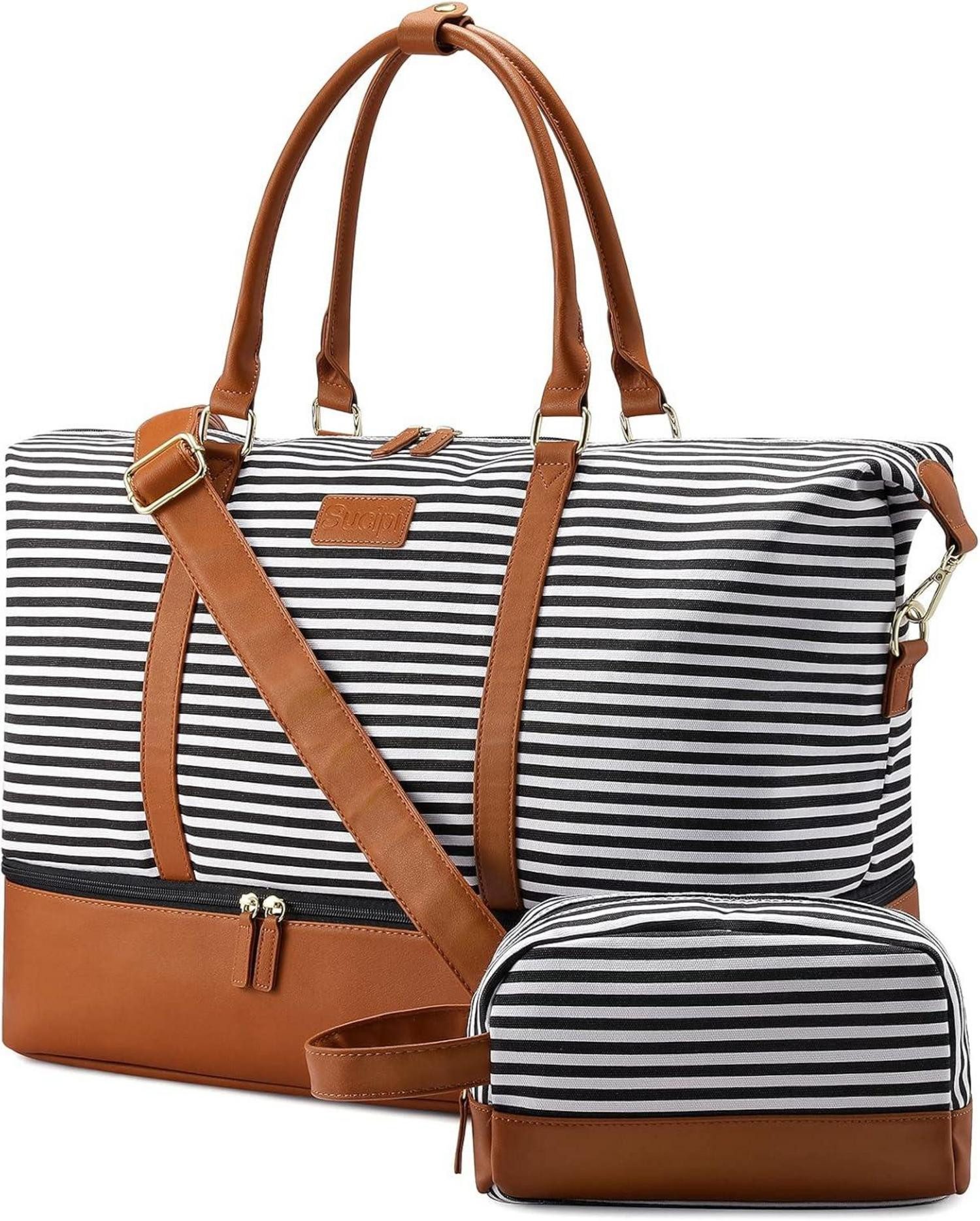 LuxusKollektion Reisetasche Weekender Reisetasche Damen Canvas günstig online kaufen