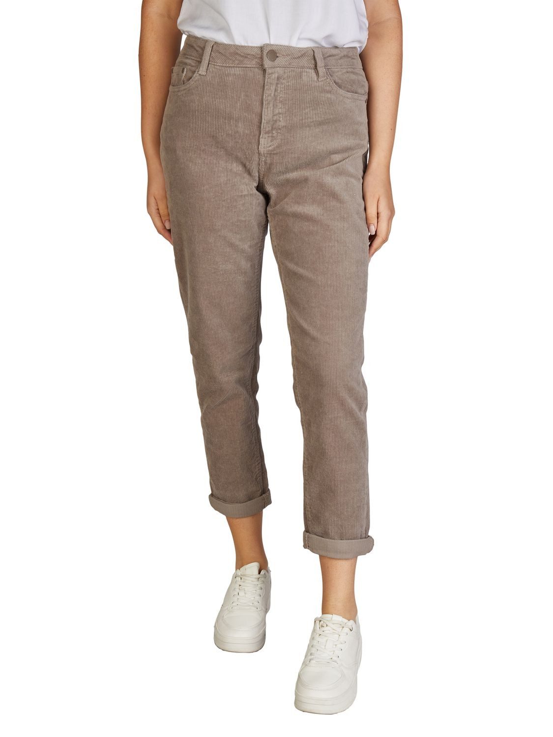 DENIMFY Chinohose Damen Hose DFYLisa Mom Fit Freizeithose mit Stretch