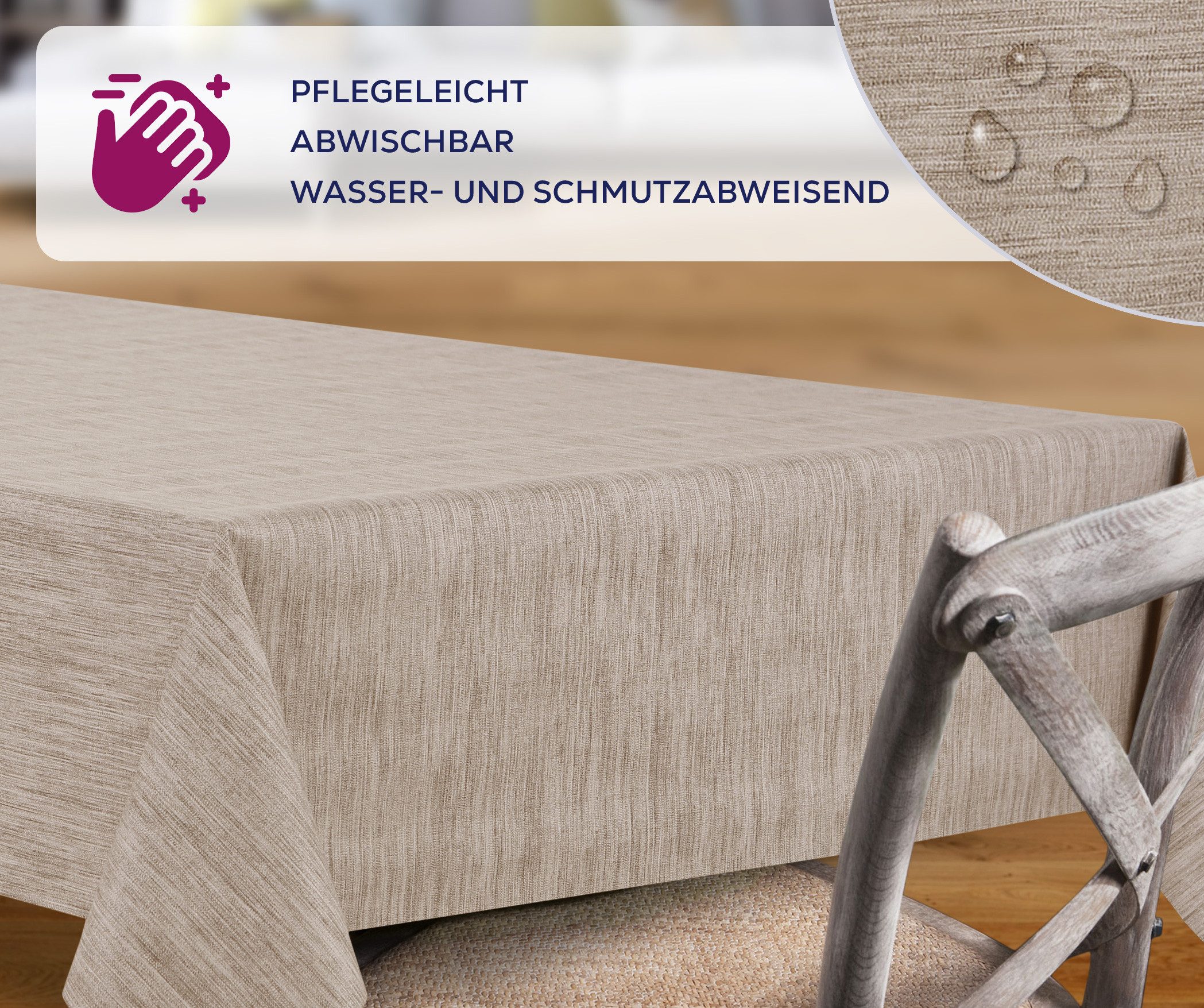 Beautex Tischdecke Wachstuchtischdecke rund oval eckig, günstig online kaufen