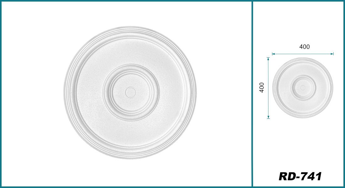 Hexim Wanddekoobjekt Kreis 40cm (HEXIM Stuckrosette aus EPS Styropor weiß - günstig online kaufen