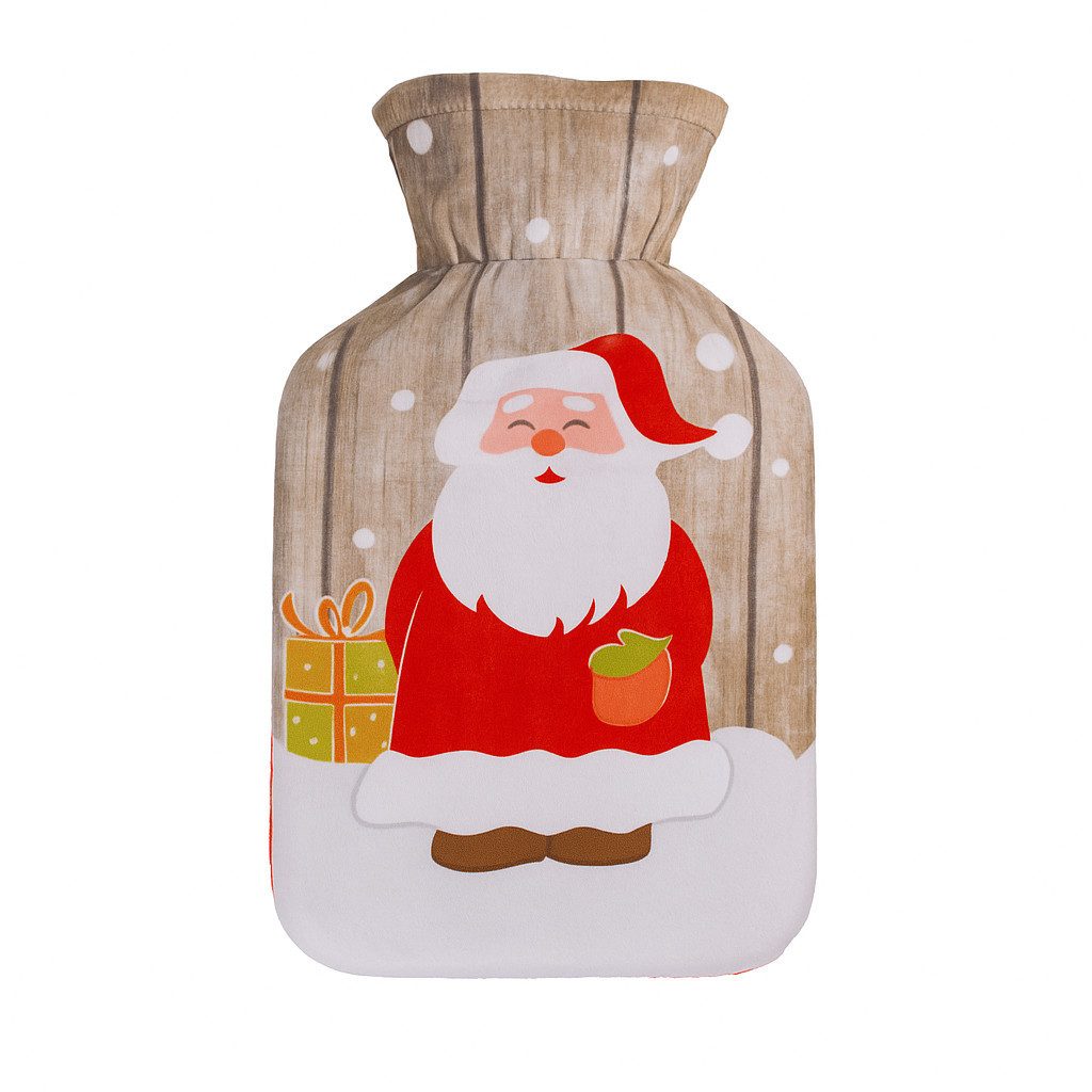 Out of the Blue Wärmflasche Weihnachts Wärmflasche 1L mit Motivbezug 26x16 cm 4 Designs, Wärmender Weihnachtsgruß mit Kuschelfaktor