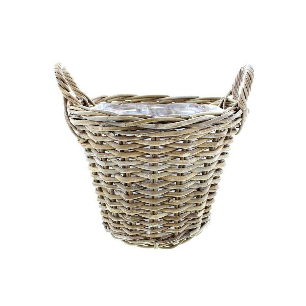 Übertopf Pflanzkorb Rattan groß Blumenkorb Pflanzer Übertopf Gefäß Griff