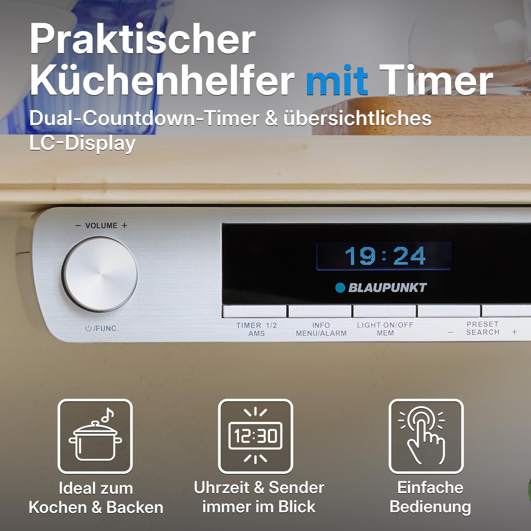 Blaupunkt KRD 30 Küchen-Radio (Bluetooth & DAB+ Küchenradio mit Timer und Wecker) – Bild 5 von 5