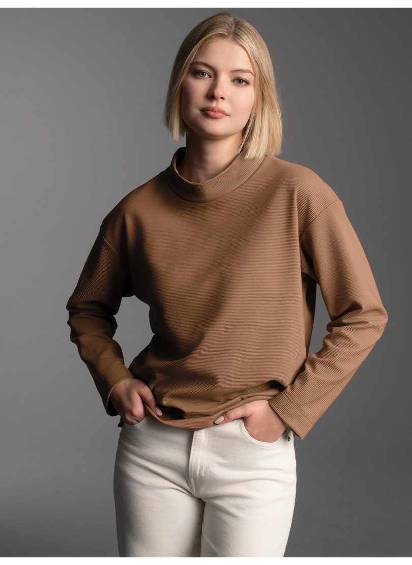 Trigema Sweatshirt TRIGEMA Sweatshirt mit Stehkragen
