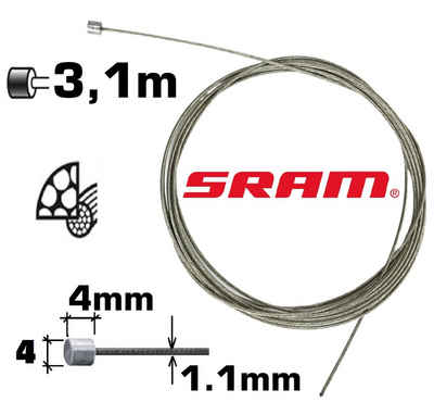SRAM Fahrradkurbel Sram Pitstop Schaltzug Tandem / Lastenrad 1.1mm x 3.1m Extra Lang