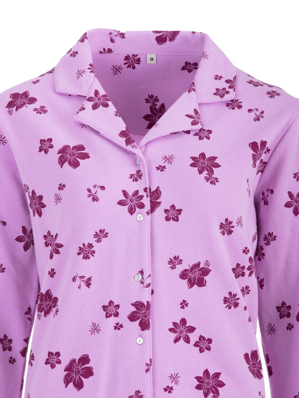 zeitlos Nachthemd Thermo Nachthemd Blüten - Kragen
