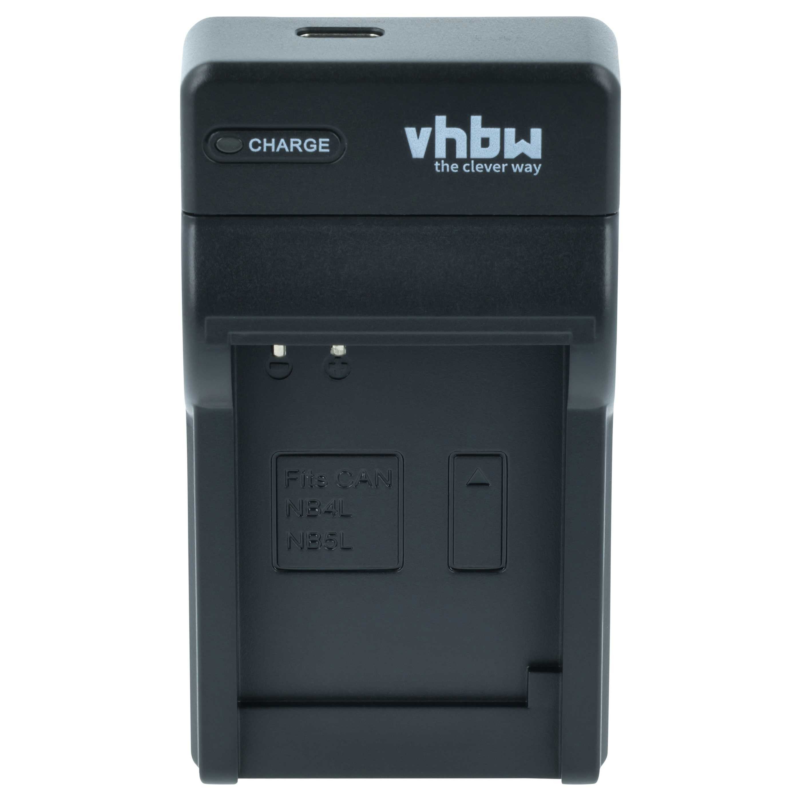 vhbw passend für Canon Digital Ixus 70, 30, 75, 60, 65, 255 HS, 40, 50, 55, Kamera-Ladegerät (Ladestation zum Laden eines Akkus an jeder USB-Buchse z.B. am PC) – Bild 3 von 5