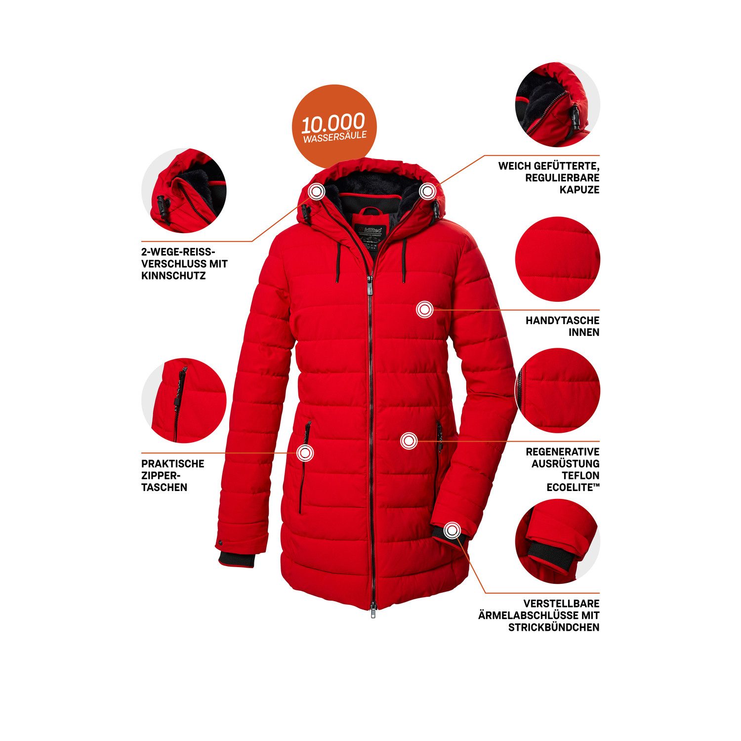 Killtec Funktionsmantel Steppparka KOW 55 WMN QLTD PRK – Bild 5 von 5
