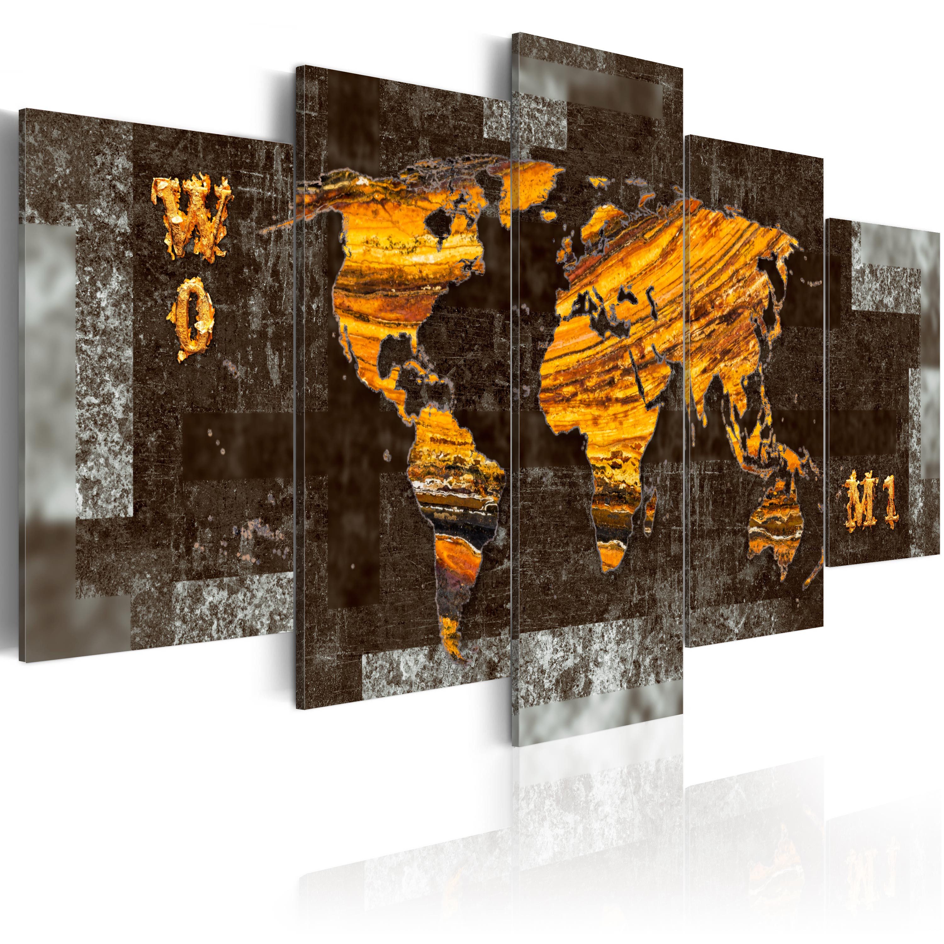 Artgeist Wandbild Versteckter Schatz (Weltkarte)