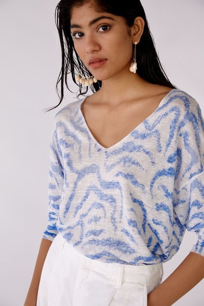 Oui Rundhalspullover