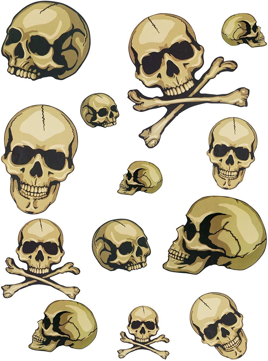 Dekoobjekt Wall-Art Sticker - Halloween - Totenköpfe