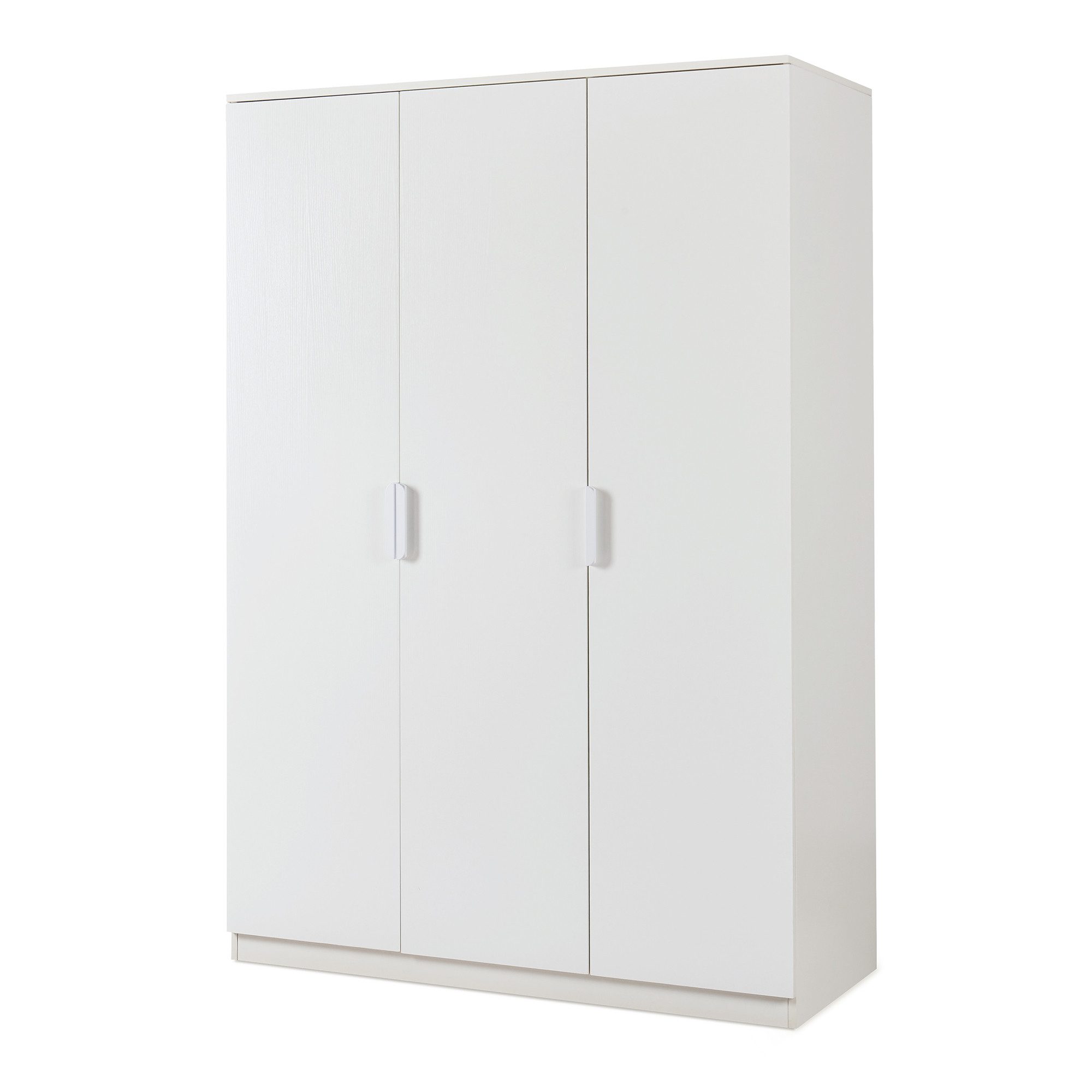 en.casa Kleiderschrank »Eiselfing« 3 Türen, 4 Fächer 176x120x52 cm Weiß – Bild 5 von 5