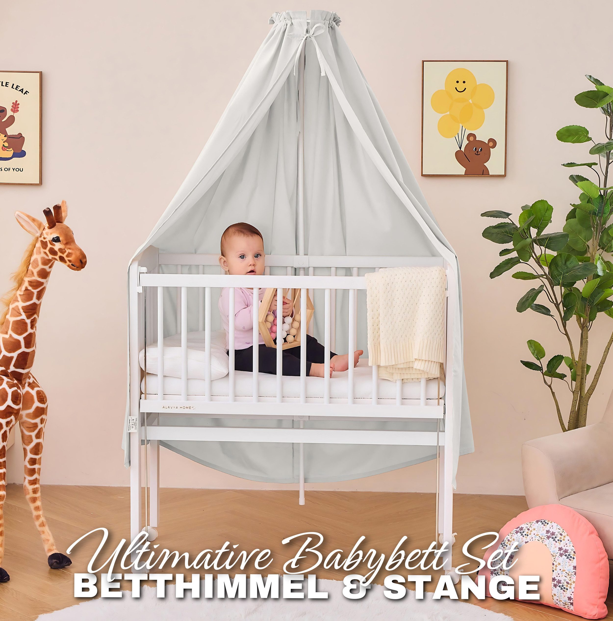 Alavya Home® Betthimmel Babybetthimmel mit Himmelstange günstig online kaufen