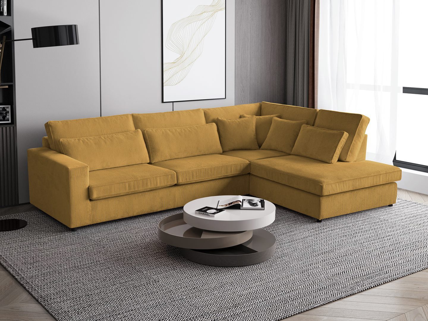 Beautysofa Ecksofa mit dekorativen Kissen PARMA, günstig online kaufen