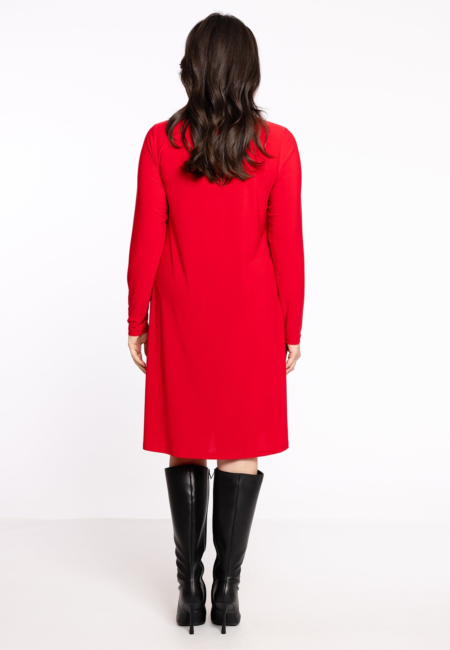 YOEK A-Linien-Kleid Damen Kleid Große Größen mit Rüschen