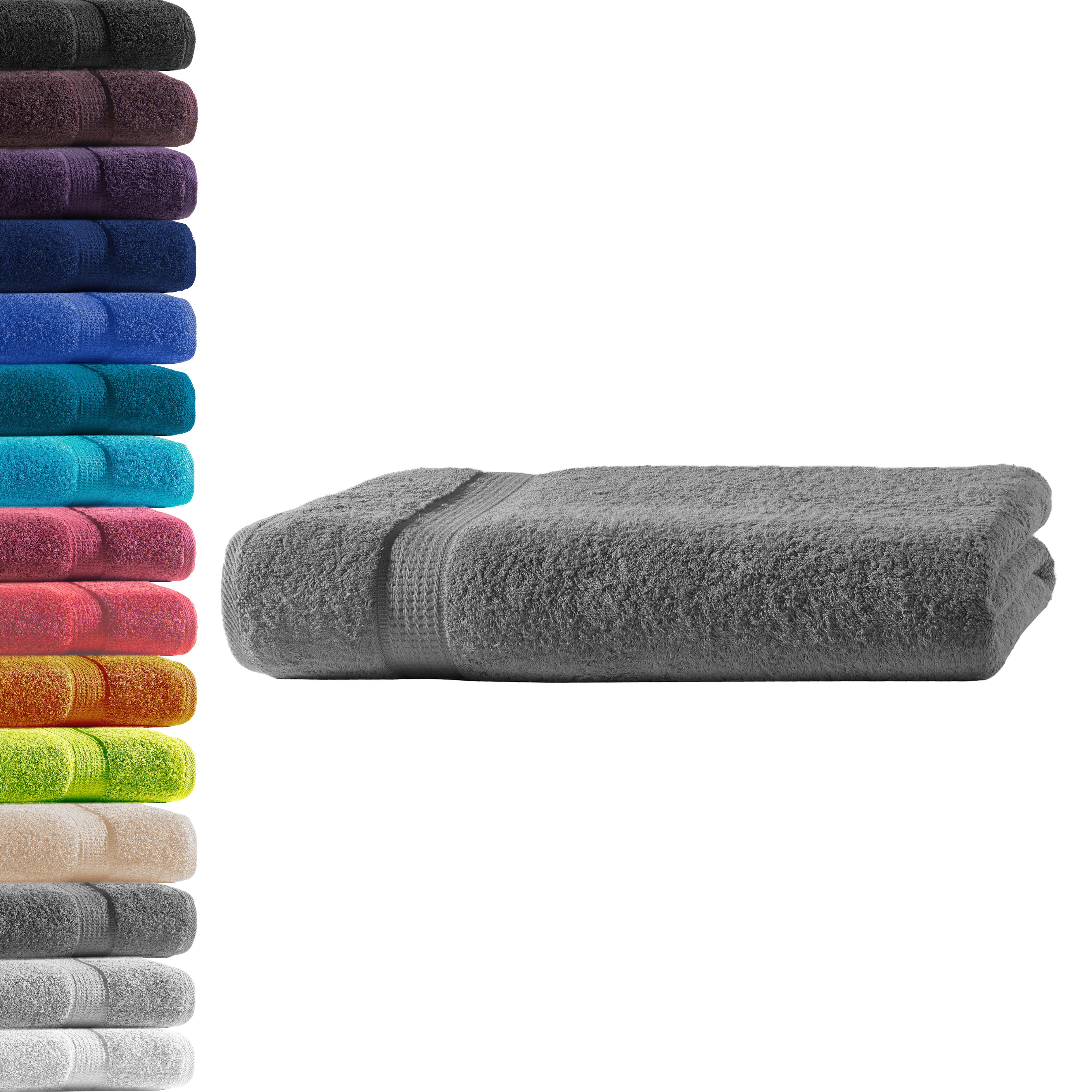 Hometex Premium Textiles Handtuch in Premium Qualität 500 g/m², Feinster Frottier-Stoff 100% Baumwolle, 1x Badetuch, weich, saugfähig, extra schwer & flauschig - TEST BILD TOP MARKE 2025