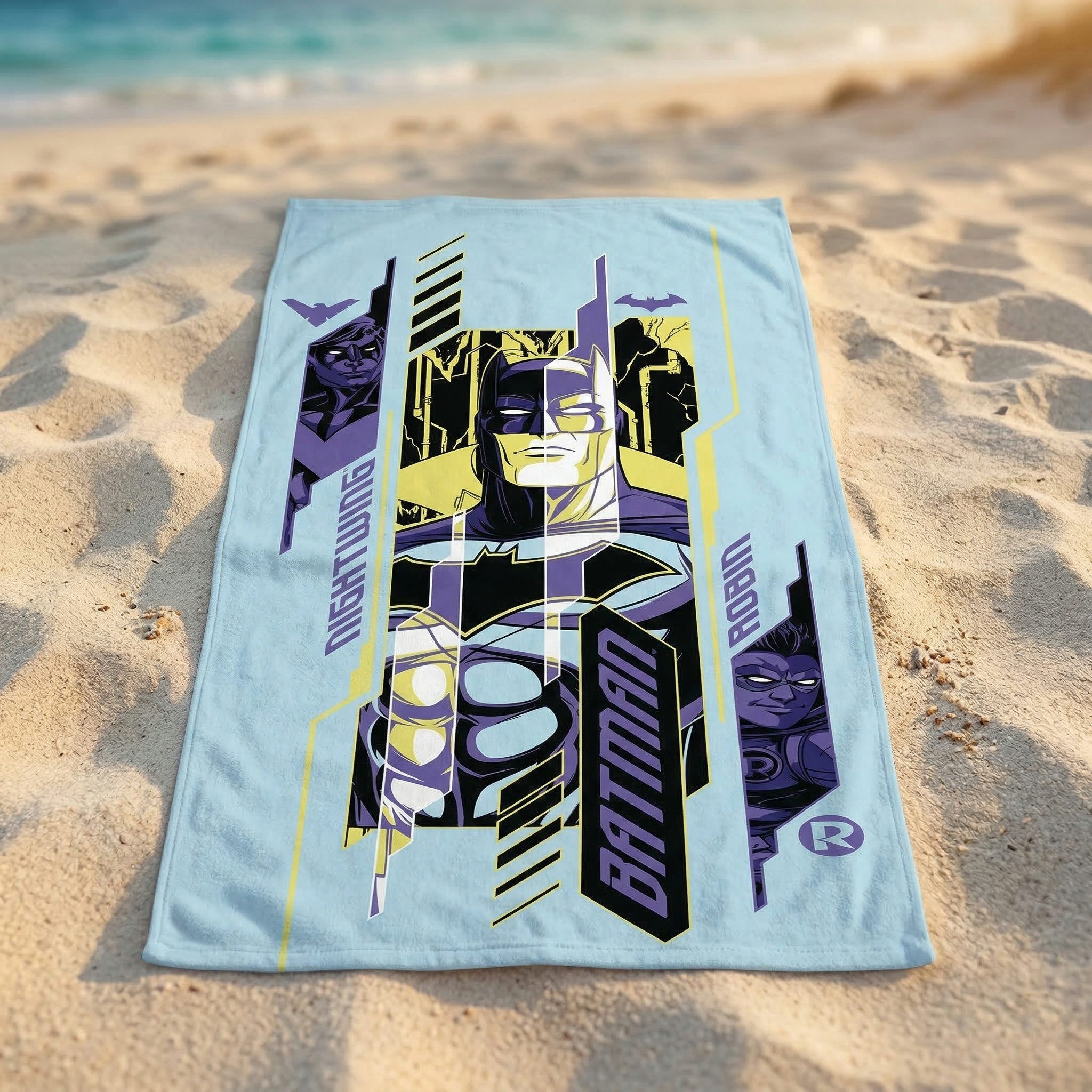 DC Comics Strandtuch DC Comics Batman Robin Night Wing Badetuch Strandtuch, Mikrofaser, 70x140 cm