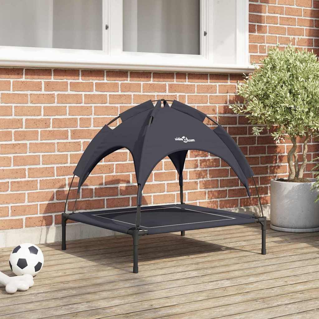 vidaXL Hundebett, Hundebett Schwarz 71 x 64 x 71 cm Stahl