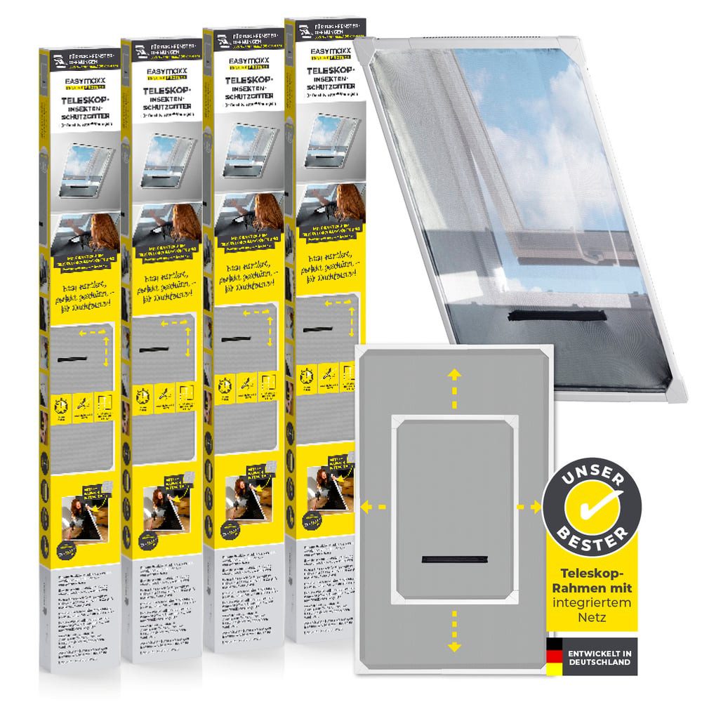 EASYmaxx Insektenschutz-Fensterrahmen, (4-St)
