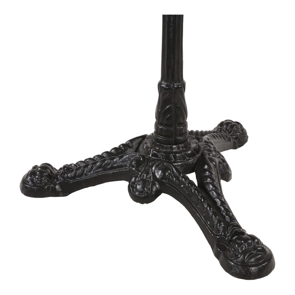 Lesli Living Bistrotisch Gartentisch Bistrotisch Marmortisch Gastro weiß Guss-Fuss Ø60x72cm