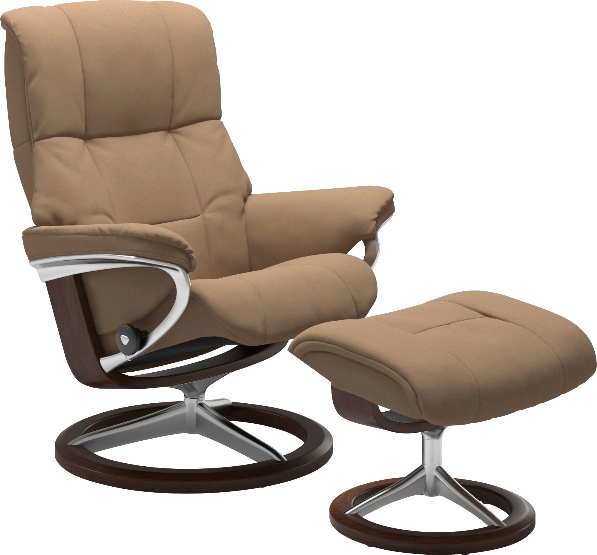Stressless® Relaxsessel Mayfair (Set, Relaxsessel mit Hocker), mit Hocker, mit Signature Base, Größe S, M & L, Gestell Braun