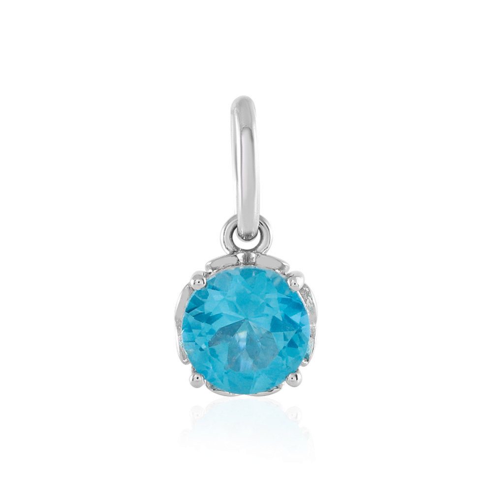Cavill Kettenanhänger Cavill Paraiba-Apatit 0,77 ct Rundschliff 950 Platin Türkis Damen (1-tlg)