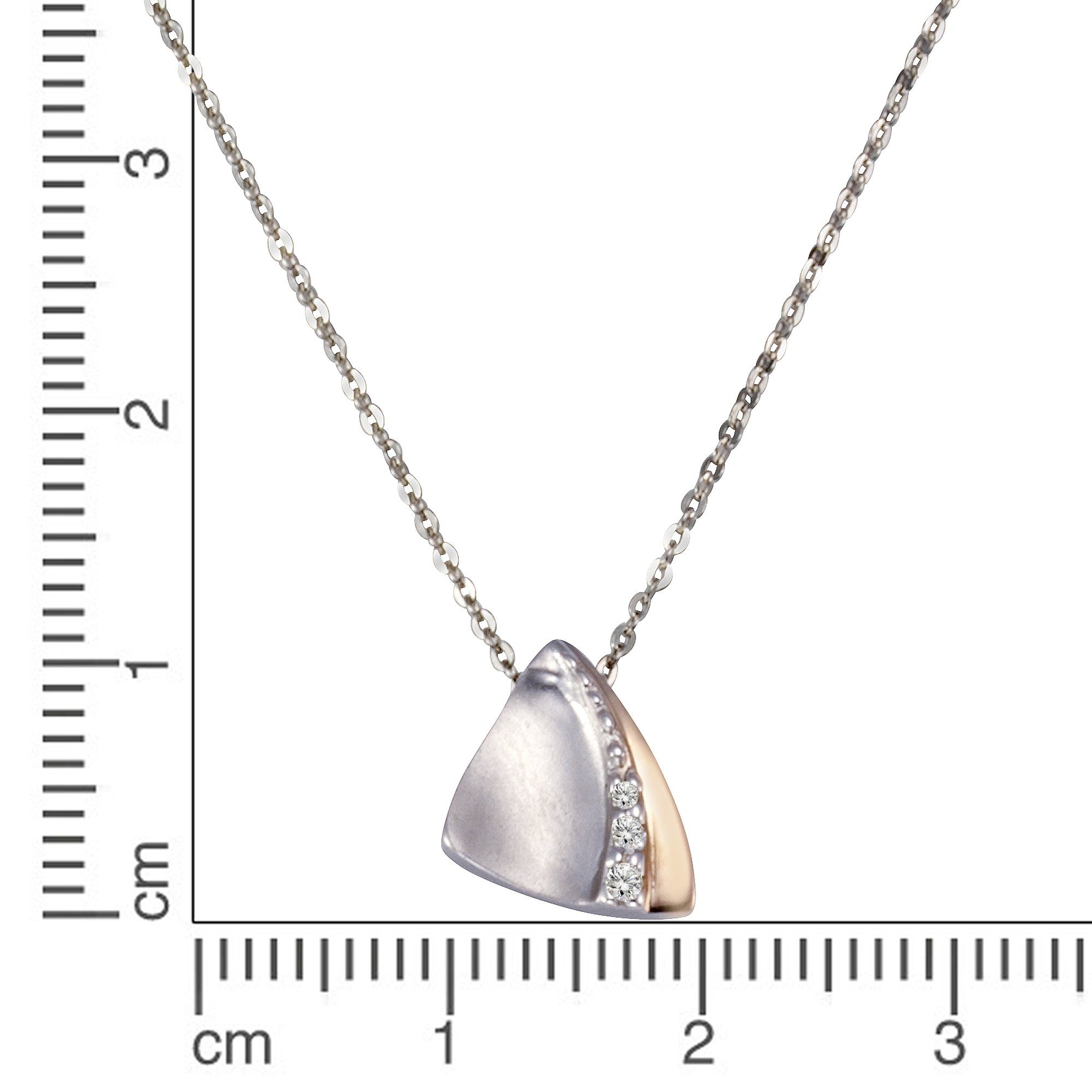 mit Anhänger Sterling Zeeme 925/- Silber Zirkonia Kette