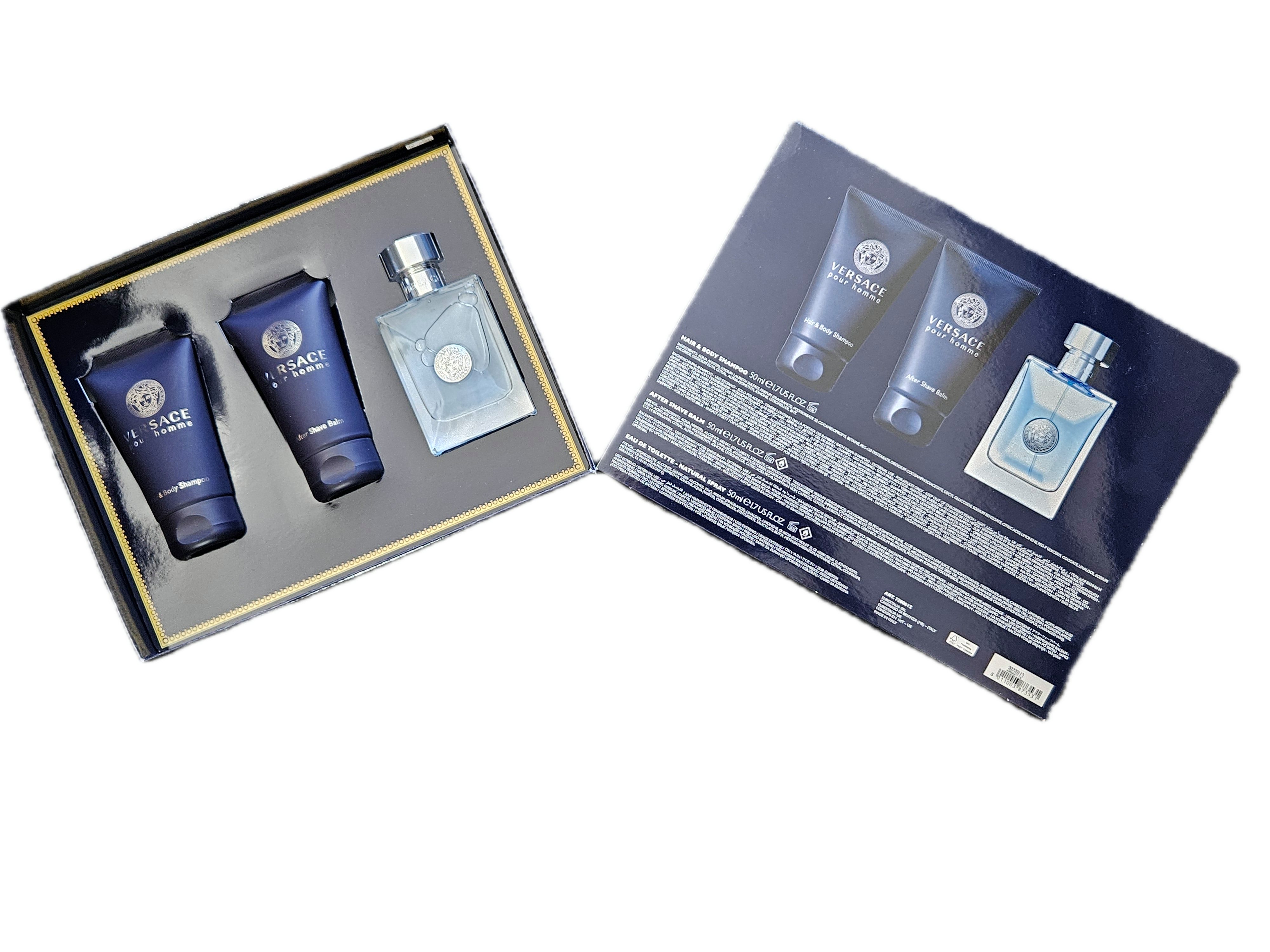 Versace Eau de Toilette Pour Homme EDT 50 ml + After Shave Balm 50ml + Duschgel 50ml