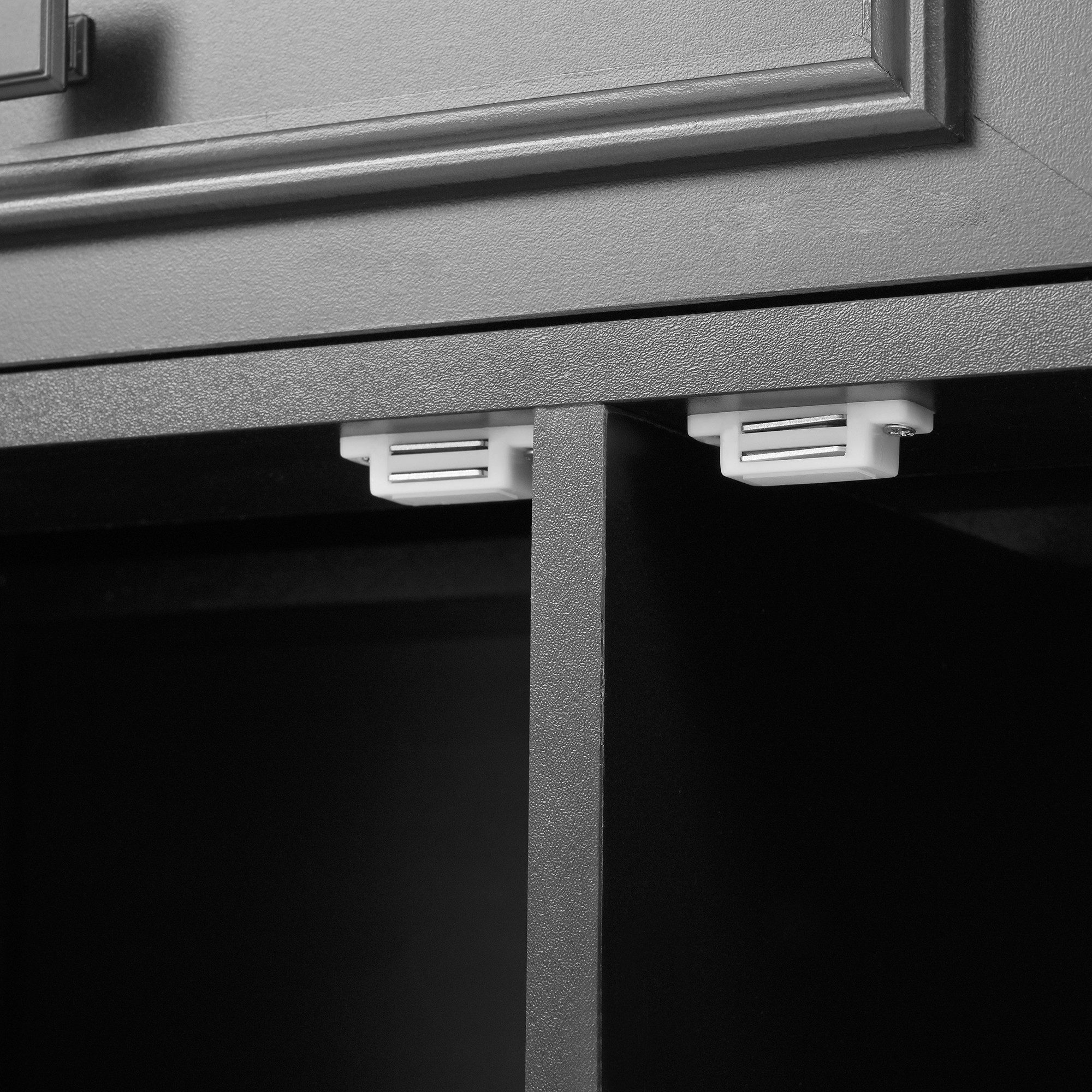 BlingBin Sideboard Anrichte Wohnzimmerschrank (1 St., mit 4 Türen,3 Schublade und Verstellbare Trennwand), 160L x 35B x 76H(cm)